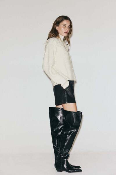 H&M Lace-collared cardigan