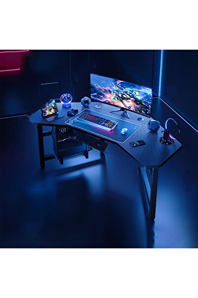 KEKE طاولة مكتب ألعاب كمبيوتر مريحة ومتعددة الوظائف 140 سم