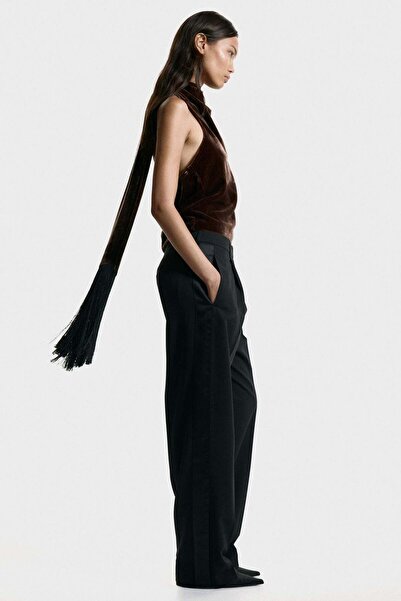 H&M Velvet halterneck top