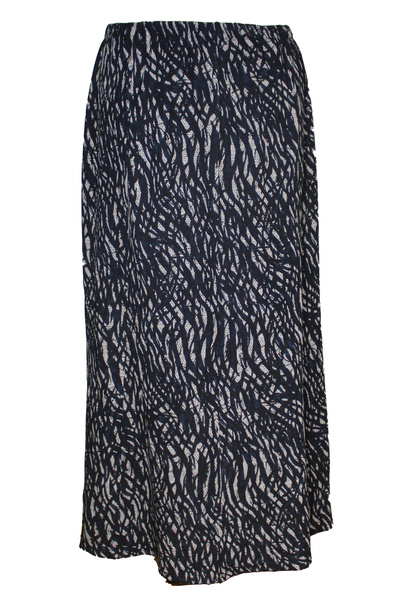 HESNA Women's Ecem Battal Size 8 Piece Elastic Quality Winter Black Skirt