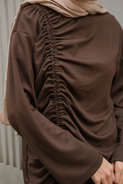 LOCCO Women's Rubber Detail Double Suit Brown