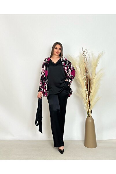 DE WHITES Plus Size 3-Piece Suit with Blazer, Pants and Jacket