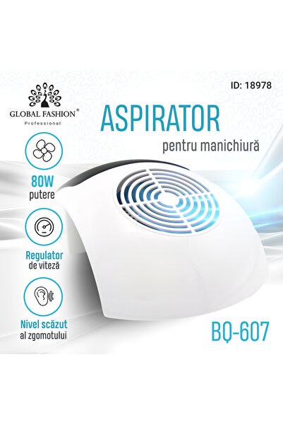 global fashion Aspirator praf BQ-607, 80W, Alb