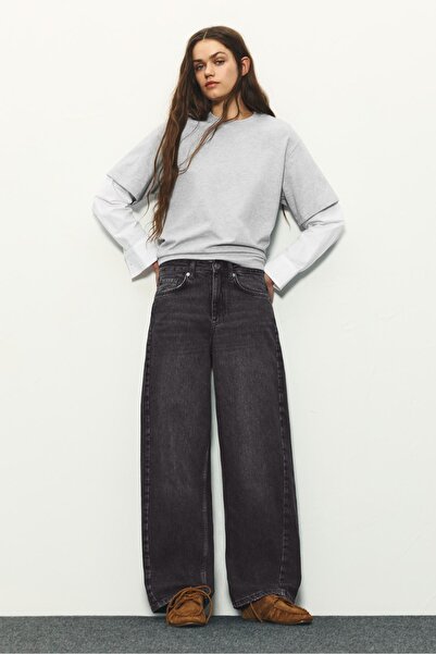 Pull & Bear Düşük bel barrel jean