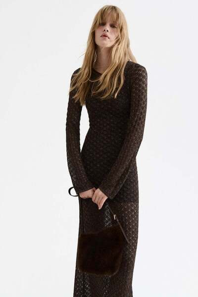 H&M Pointelle-knit maxi dress