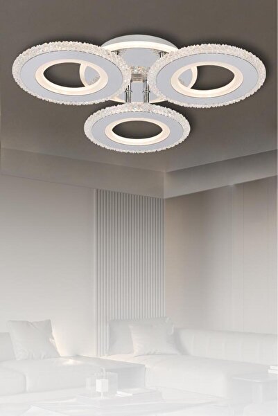 Eray Aydınlatma T001-3 Krom Kumandalı Led Avize