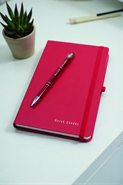 Bizle Tasarla Kişiye Özel İsimli Ajanda ve Metal Kalem Seti,İsimli Kalem,Sevgiliye,Eşe,Arkadaşa,Öğretmene Hediye
