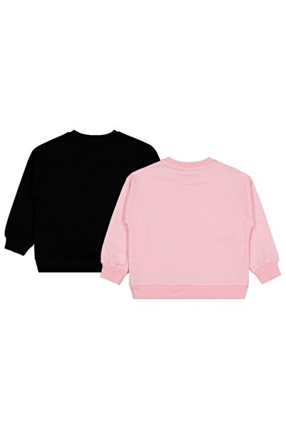 Civil Girls Set de 2 hanorace cu imprimeu cu fundiță pentru vârstele 2-5 ani ...