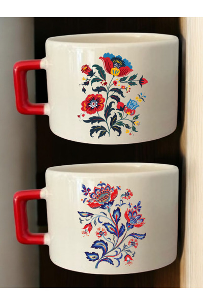 lili hediyelik طقم أكواب بتصميمات مميزة من قطعتين - هدية أكواب للحبيب، كوب لل...