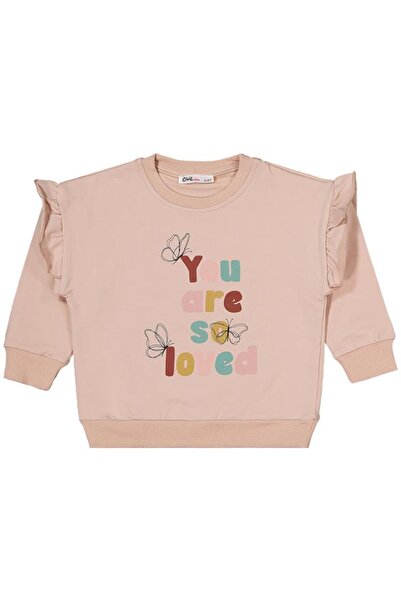 Civil Girls Kelebek Baskılı 3'lü Set 2-5 Yaş Sweatshirt - Standart 5-6 Yaş