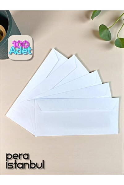 Pera İstanbul 100 قطعة دبلوماسي أبيض دعوة فاخرة بطاقة تهنئة رسالة ختم محفظة مغلف كبير 105x240 مللي متر