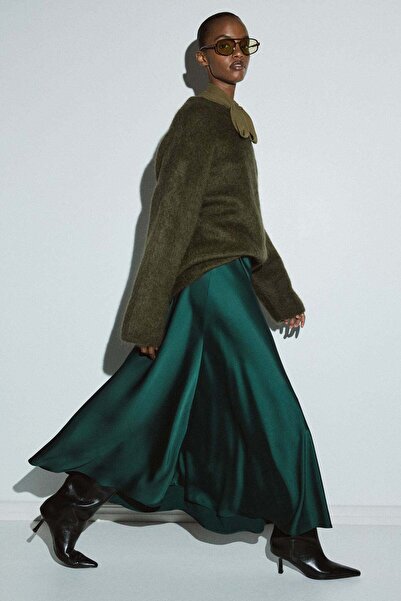 H&M Satin maxi skirt