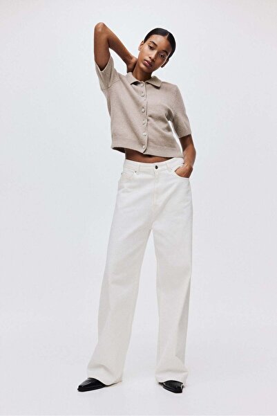 H&M Short-sleeved collared cardigan