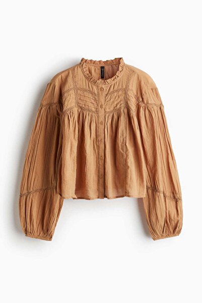 H&M Frill-collared cotton blouse