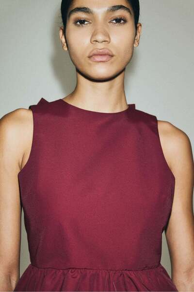 H&M Tie-detail peplum top