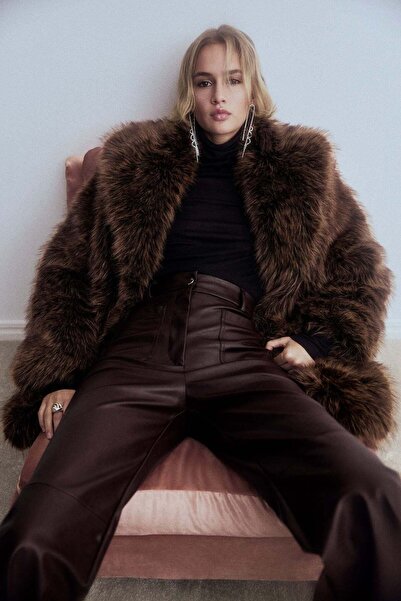 H&M بنطلون واسع الأرجل ومغطى