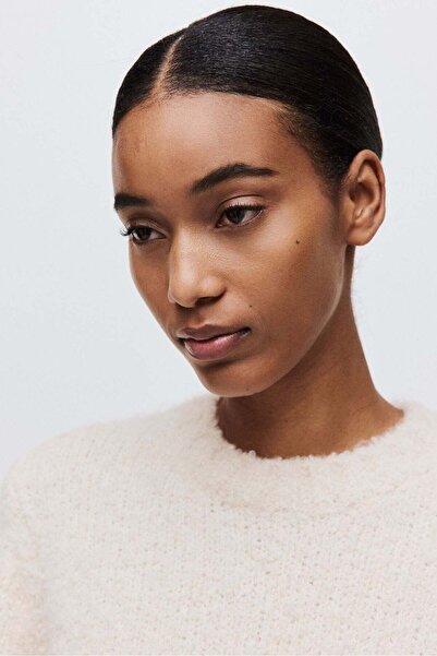 H&M Bouclé-knit T-shirt