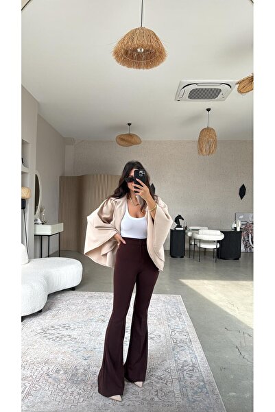 Buket Teke Brown Slim-Fit Spanish Pants