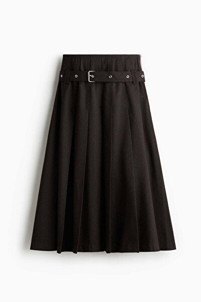 H&M Belted pleated skirt