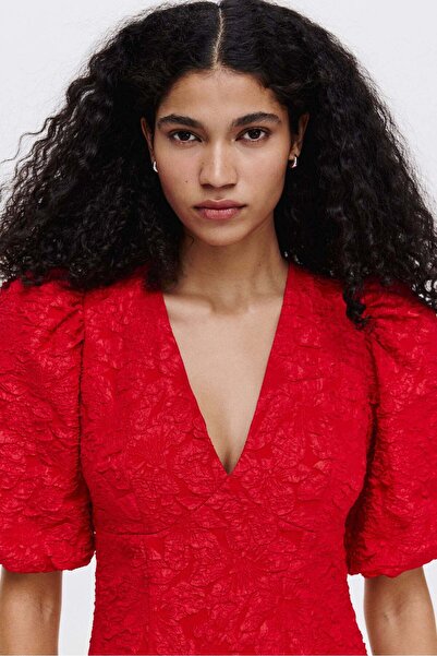 H&M Puff-sleeved dress