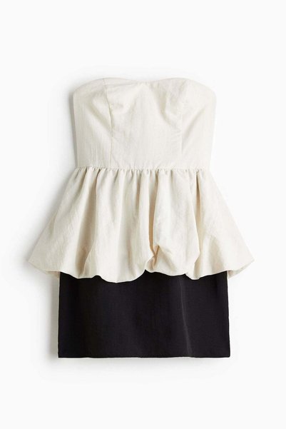 H&M Peplum bandeau dress