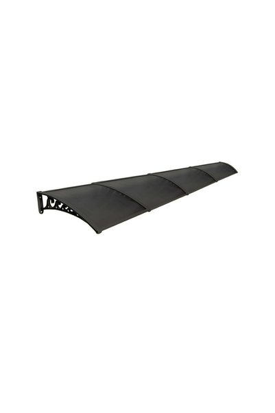 SUNDURMAGROSS Pratik Sundurma Kapı Pencere Üstü 100x480 cm Siyah 6 mm Levhalı
