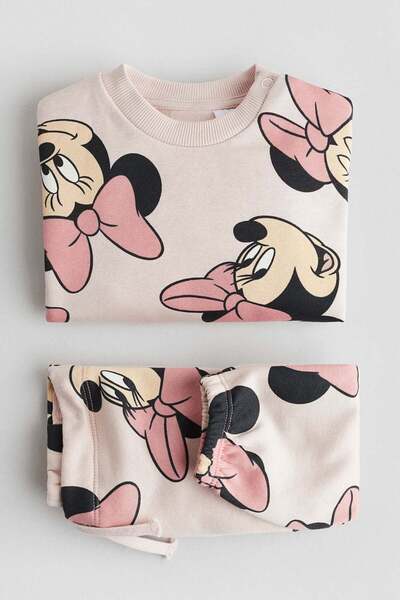 H&M 2-piece printed sweatshirt set