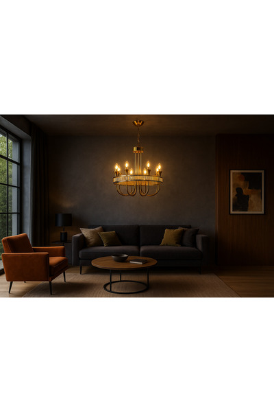 pulchino Modern Eskitme kaplamalı Avize PLC-1282-AV-8E