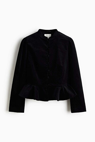 H&M Velvet peplum jacket