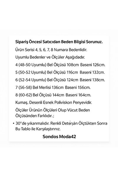 HESNA Women's Ecem Battal Size 8 Piece Elastic Quality Winter Black Skirt