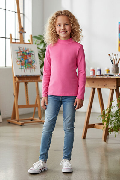 Difa Children's Half-Thigh 3-Piece Bodysuit Set – Black Pink White – Long Sleeve Cotton – Transitional Unisex