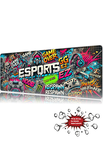 urzuva Raid Boss 90x40 4MM Kalınlık (TR'de ilk) Premium Gaming oyuncu mousepa...