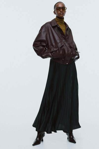 H&M Pleated maxi skirt