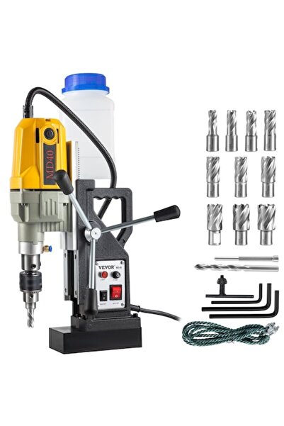 VEVOR Magnetic Base Drilling Machine with 11 Core Bits Set 1100W -