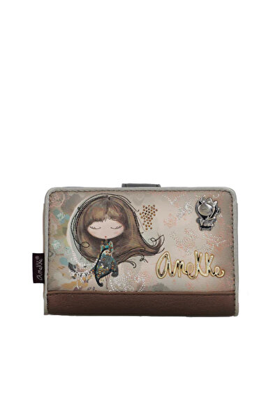 Anekke Medium RFID Wallet with Zipper and Flap (Real Collection)