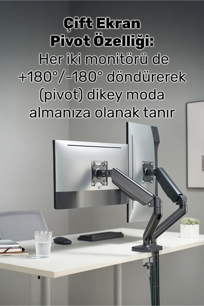 NPO إس تي دي 46024 إي إيرجريب 17-32 بوصة مريح 360 درجة ° حامل شاشة VESA ذو ذراعين مع ممتص صدمات