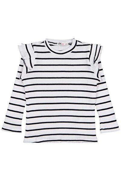 Civil Girls Sleeve Ruffled Sweatshirt for Ages 2-5 - Ecru 2-3 Years