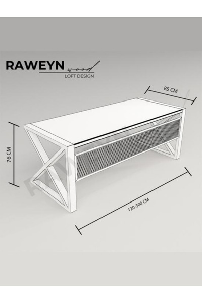 raweyn LEVA AHŞAP OFİS MASASI - 85x120