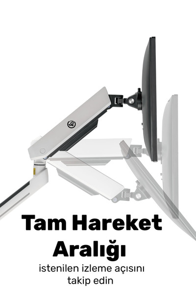 NPO حامل شاشة أحادي الذراع من نوع VESA مع ممتص صدمات احترافي للألعاب بتقنية RGB من Elysium مقاس 27-45 بوصة طراز STD54012HLW