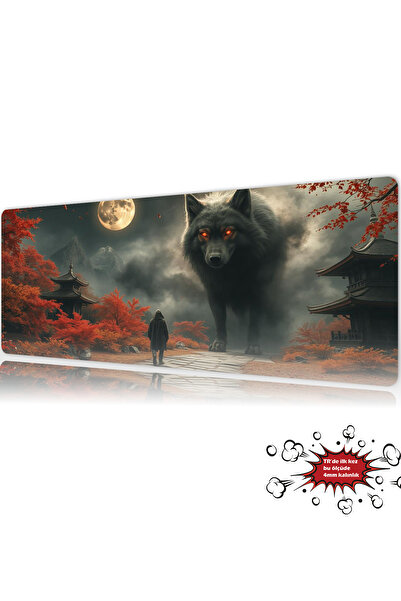 urzuva Eclipse Wolf 90x40 4MM Kalınlık (TR'de ilk) Premium Gaming oyuncu mous...
