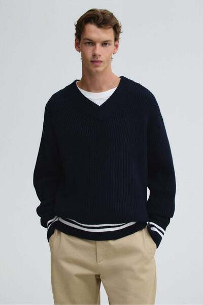 H&M سترة محبوكة بقصّة مربعة