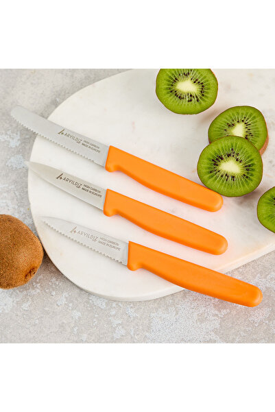 Aryıldız Solo 3 Parça Bıçak Seti Turuncu