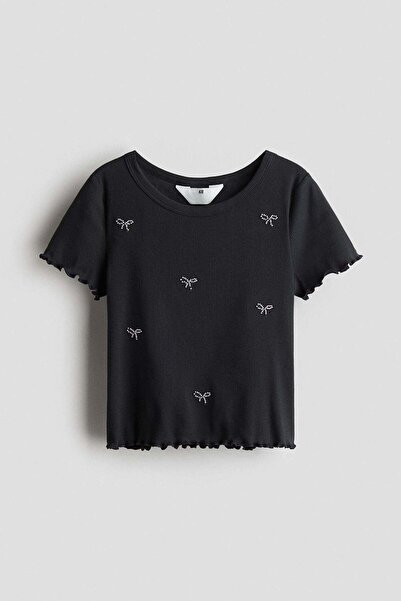 H&M Embellished cotton top