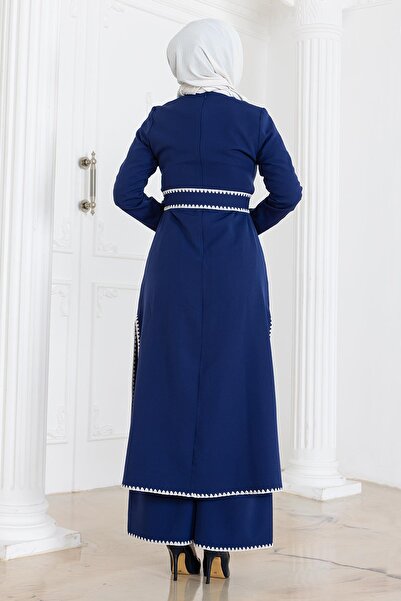 Modamihram Костюм з швами та поясом Indigo MSW19365-2