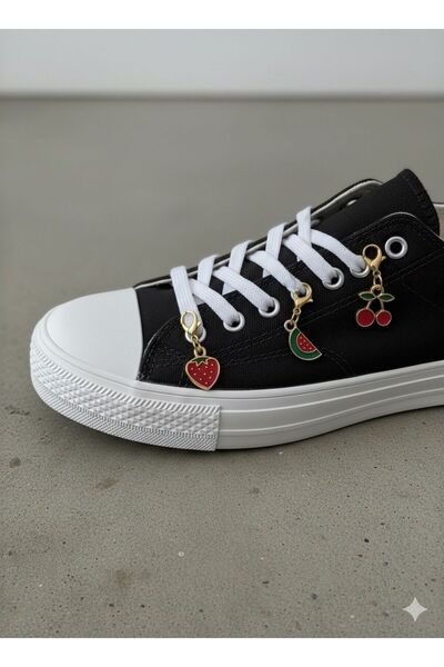 pofudukcase Gold 3 adet Klipsli Mineli Ayakkabı Çanta Süsü Charm hediyelik