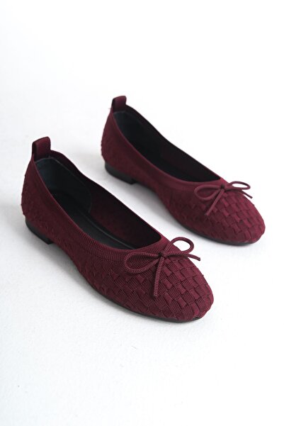 FEMME Balerini casual pentru femei, tricotaje cu vârf rotund, balerină Babet ...