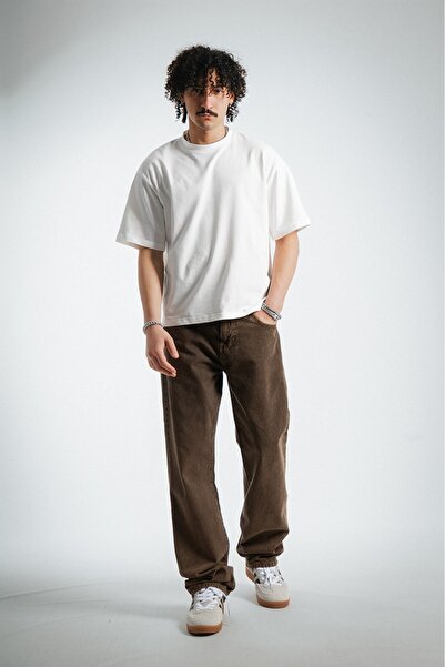 GRJ denim Faded Mocha Baggy Fit Brown Men's Jeans