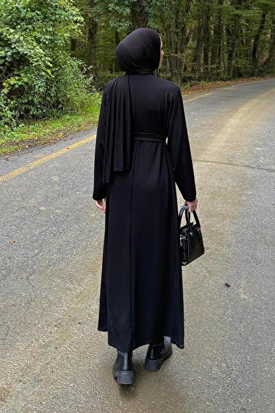 lamelif Φόρεμα με λεπτομέρεια στον κορδόνι σε μαύρο χρώμα