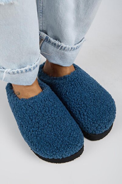 Manijero (Orlina) Women's Tedy Sabo Platform Midnight Blue Slippers