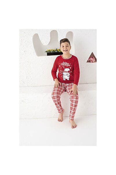 TOSKI Christmas Pajamas, 6-7 years, cotton, text 'Merry Christma baieti/fete